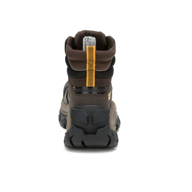 Boots Cat Coffee Bean Men's Invader Max Waterproof Composite Toe Work Boot Men - Image 5