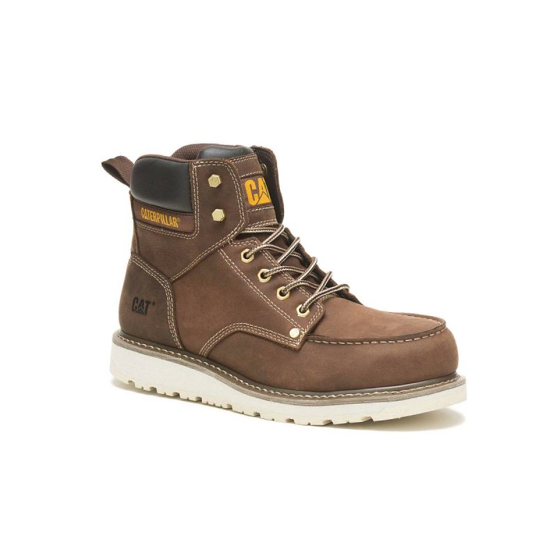 Boots Cat Men's Calibrate Steel Toe Work Boot Men Khaki - Image 2