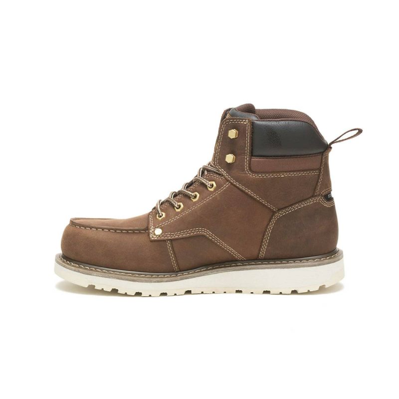 Boots Cat Men's Calibrate Steel Toe Work Boot Men Khaki - Image 4