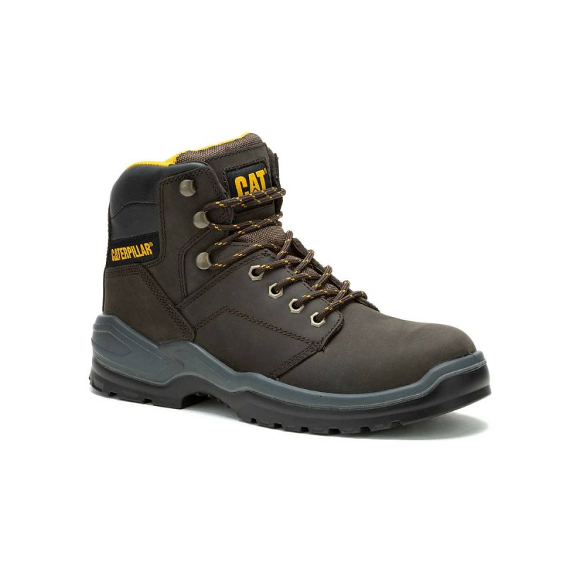Boots Cat Men's Striver Steel Toe Work Boot Men Brown - Image 2