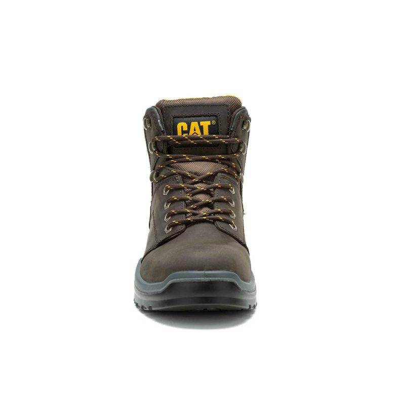 Boots Cat Men's Striver Steel Toe Work Boot Men Brown - Image 3