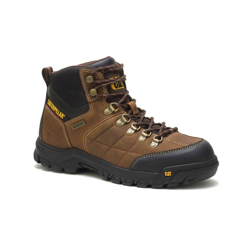 Boots Cat Men's Threshold Waterproof Work Boot Men Real Brown - Image 3