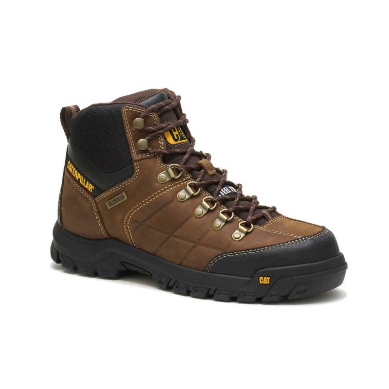 Boots Cat Real Brown Men Men's Threshold Waterproof Steel Toe Work Boot - Image 3