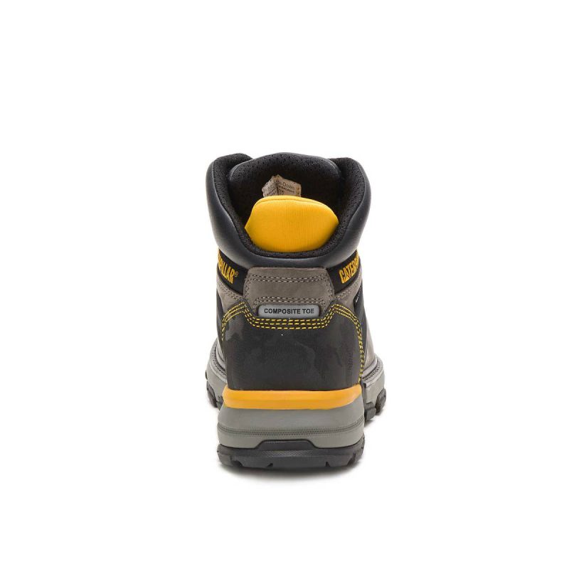 Boots Men Cat Pewter Men's Excavator Superlite Waterproof Carbon Composite Toe Work Boot - Image 5