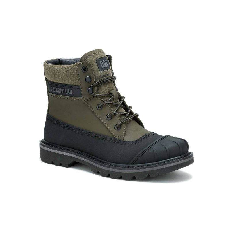 Boots Men's Colorado Waterproof Galosh Dark Olive/Black Men Cat - Image 2