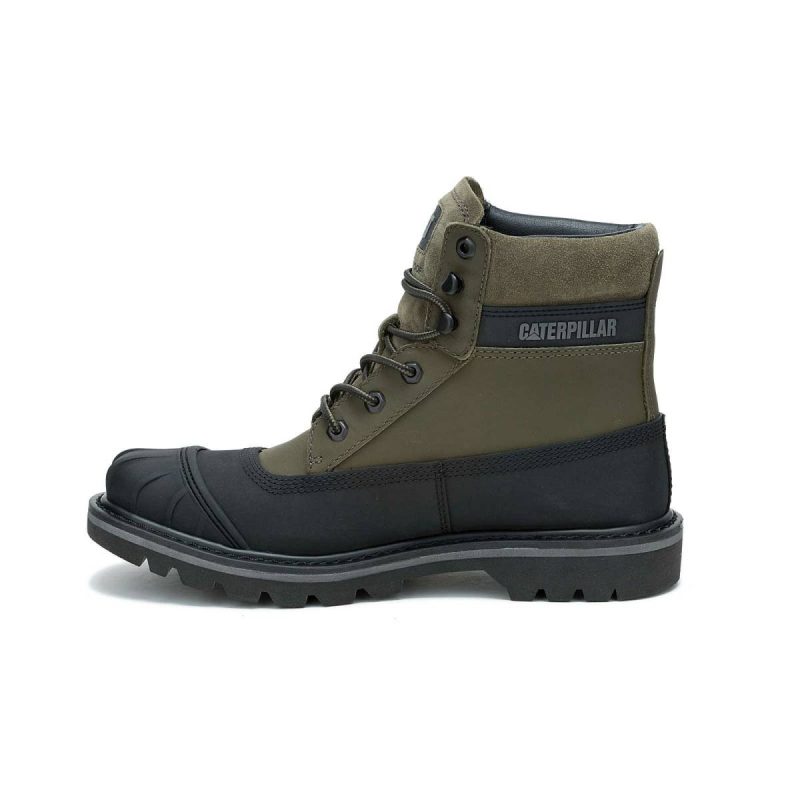 Boots Men's Colorado Waterproof Galosh Dark Olive/Black Men Cat - Image 4