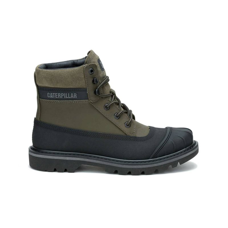 Boots Men's Colorado Waterproof Galosh Dark Olive/Black Men Cat