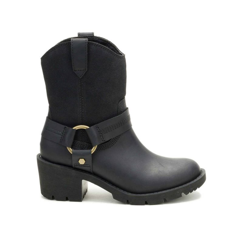 Boots Women Cat Black Women's Rewrite Harness Boot