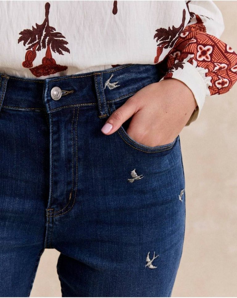 Bottoms Polín Et Moi Denim Swallows Pants Denim Women - Image 2