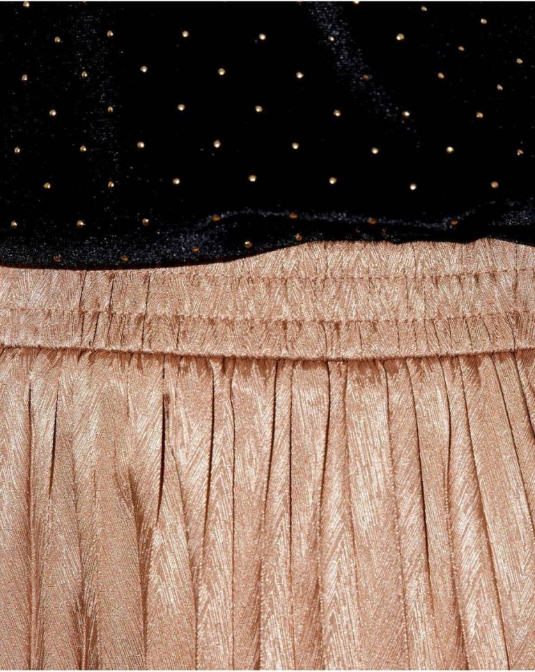 Bottoms Women Bronze Almira Pleated Skirt Polín Et Moi - Image 2