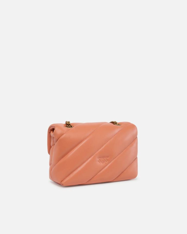 Brandy Orange-Antique Gold Mini Love Bag Puff Maxi Quilt Pinko Shoulder Bags - Image 2