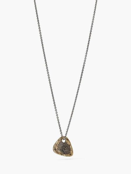 Brass Brass Guitar Pick Necklace Men Jewelry John Varvatos