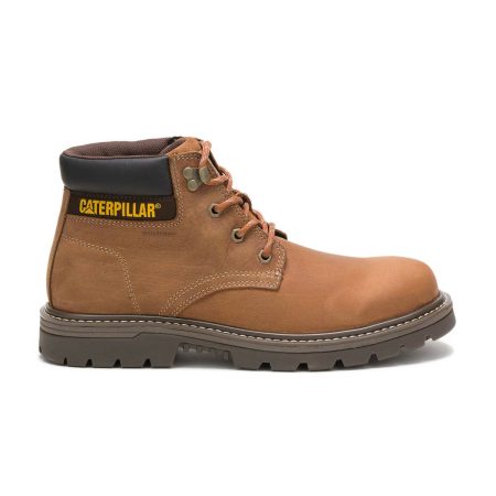Brown Cat Boots Men Men's Outbase Waterproof Work Boot