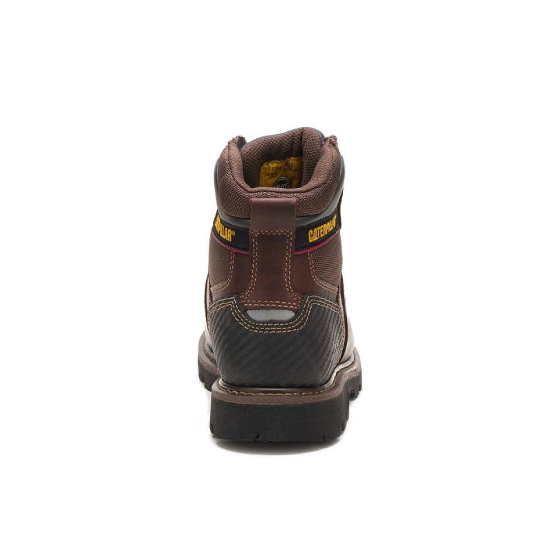 Brown Men Boots Men's Alaska 2.0 Steel Toe Work Boot Cat - Image 4