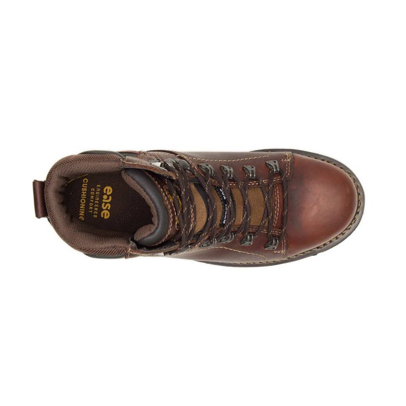 Brown Men Boots Men's Alaska 2.0 Steel Toe Work Boot Cat - Image 5