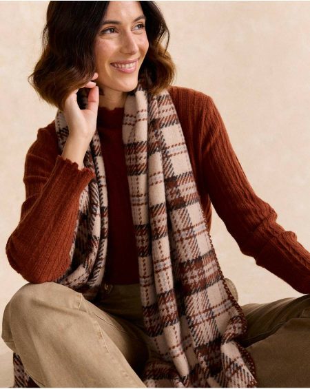 Brown Polín Et Moi Pizzina Scottish Scarf Women Other
