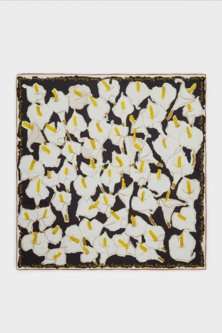 Cala 90 Silk Scarf Women White/Black Scarves Purificacion Garci