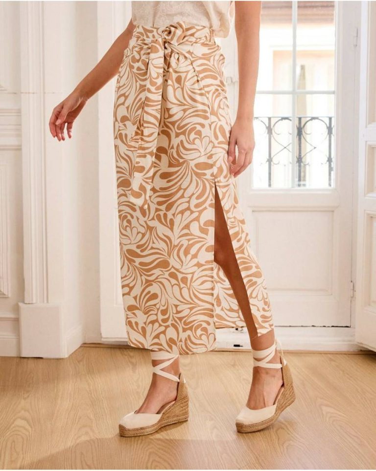 Camel Women Bottoms Polín Et Moi Mirsia Mid Lenght Skirt