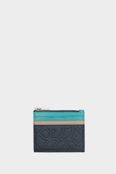 Card Holders And Coin Purses Atlantic Blue/Turquoise Blue Tandem Zipped Card Holder Women Purificacion Garci