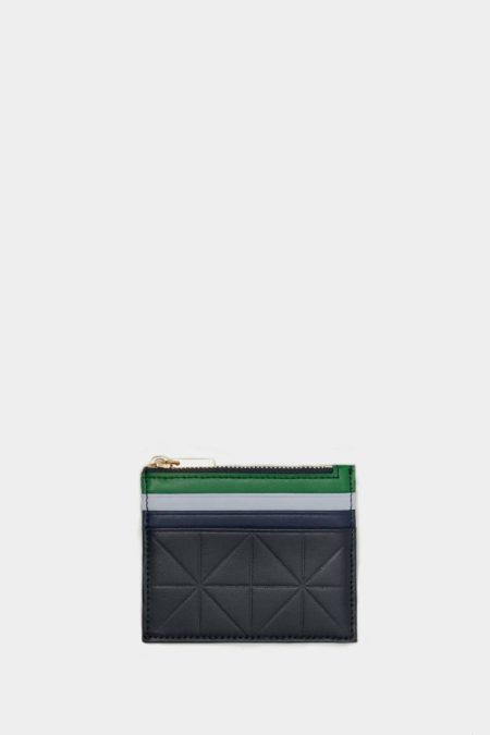 Card Holders And Coin Purses Purificacion Garci Origami Zipped Card Holder Women Blue