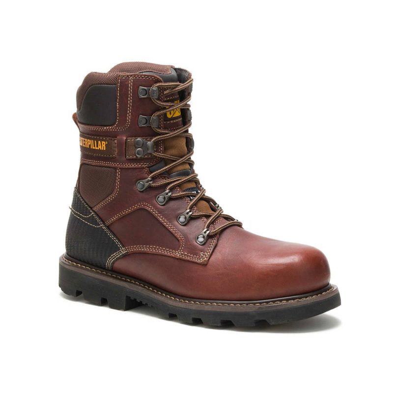 Cat Boots Men Brown Men's Indiana 2.0 Steel Toe Work Boot - Image 2