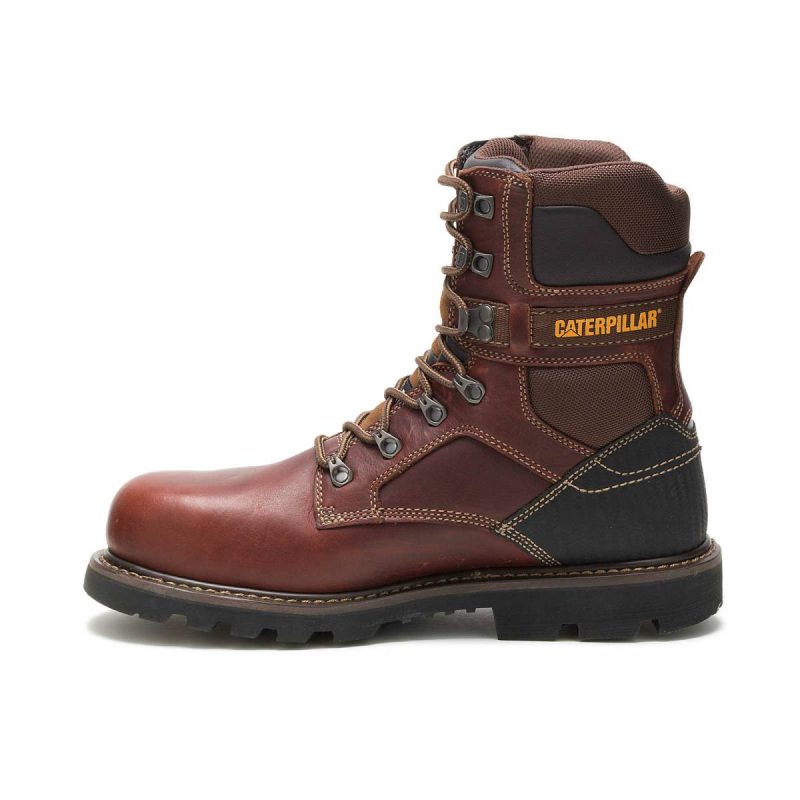 Cat Boots Men Brown Men's Indiana 2.0 Steel Toe Work Boot - Image 3
