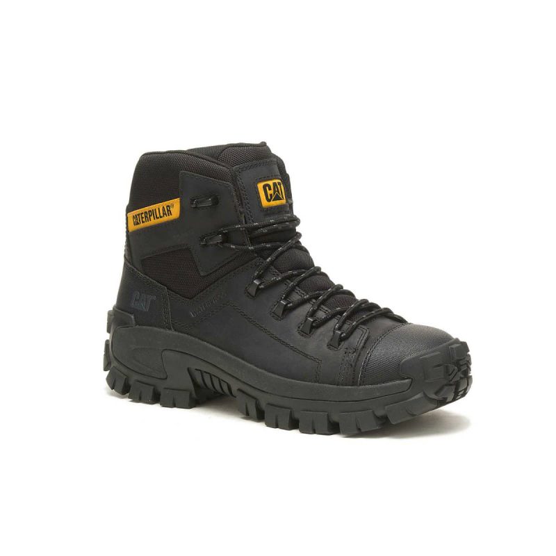 Cat Boots Men Men's Invader Hiker Waterproof Composite Toe Work Boot Black - Image 2