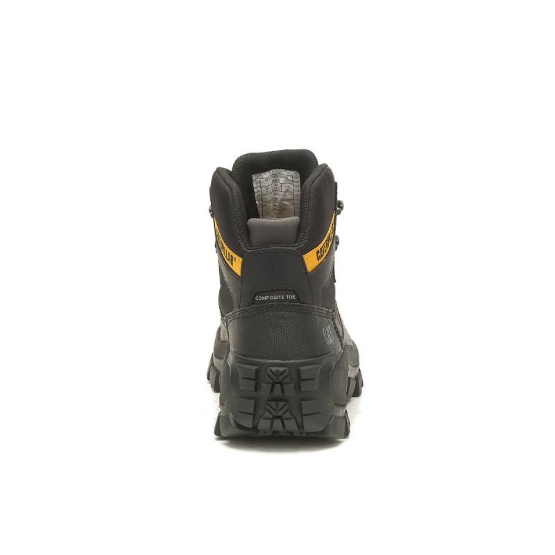 Cat Boots Men Men's Invader Hiker Waterproof Composite Toe Work Boot Black - Image 5