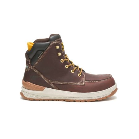 Cat Friar Brown Boots Men's Impact Waterproof Carbon Composite Toe Work Boot Men