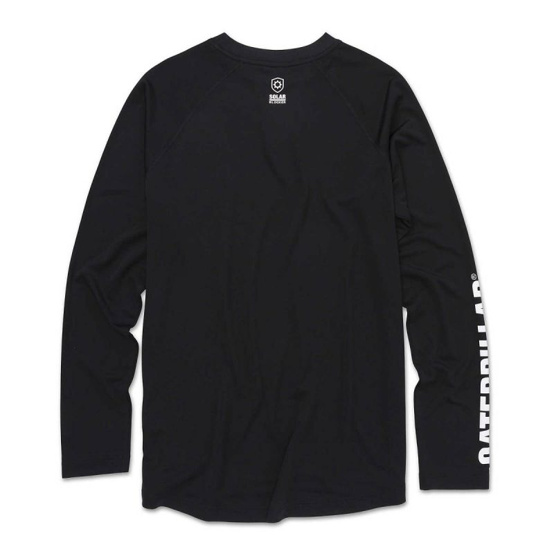 Cat Men Black Tops & Outerwear Men's Cooling Long Sleeve Tee - Image 2
