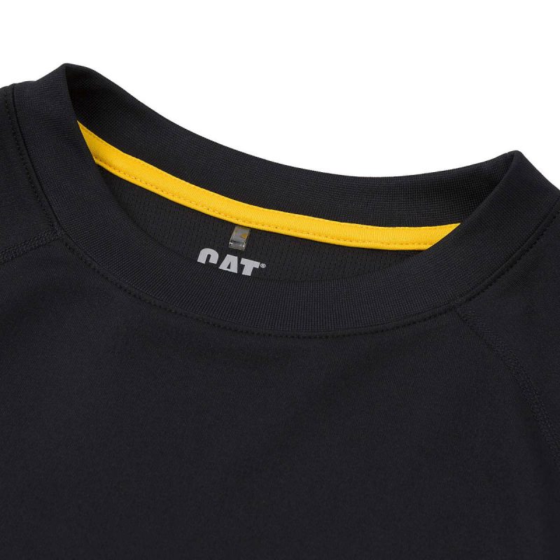 Cat Men Black Tops & Outerwear Men's Cooling Long Sleeve Tee - Image 5