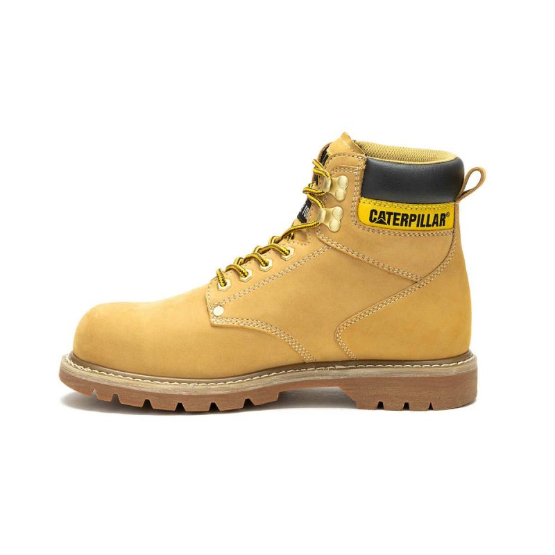 Cat Men Boots Honey Reset Men's Second Shift Waterproof Steel Toe Work Boot - Image 5