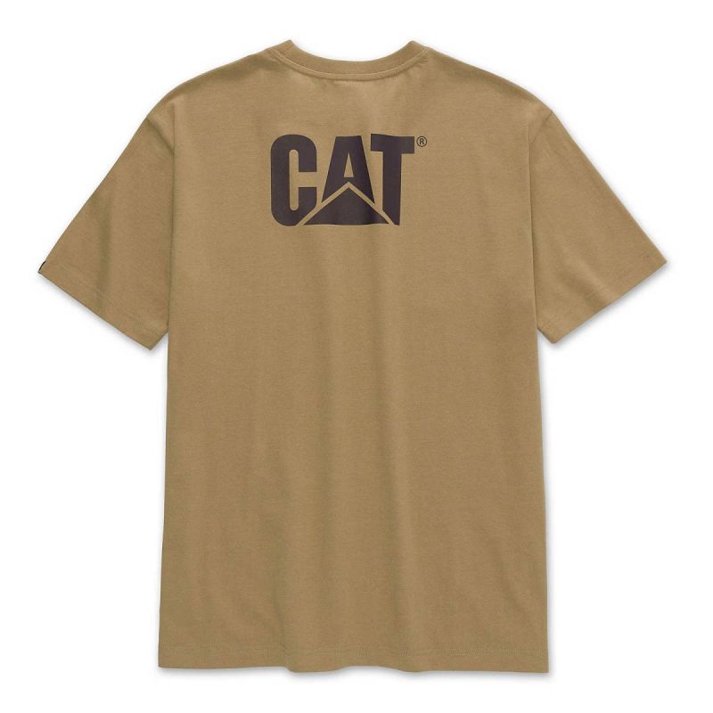 Cat Men Khaki Men's Trademark Tee Tops & Outerwear - Image 2