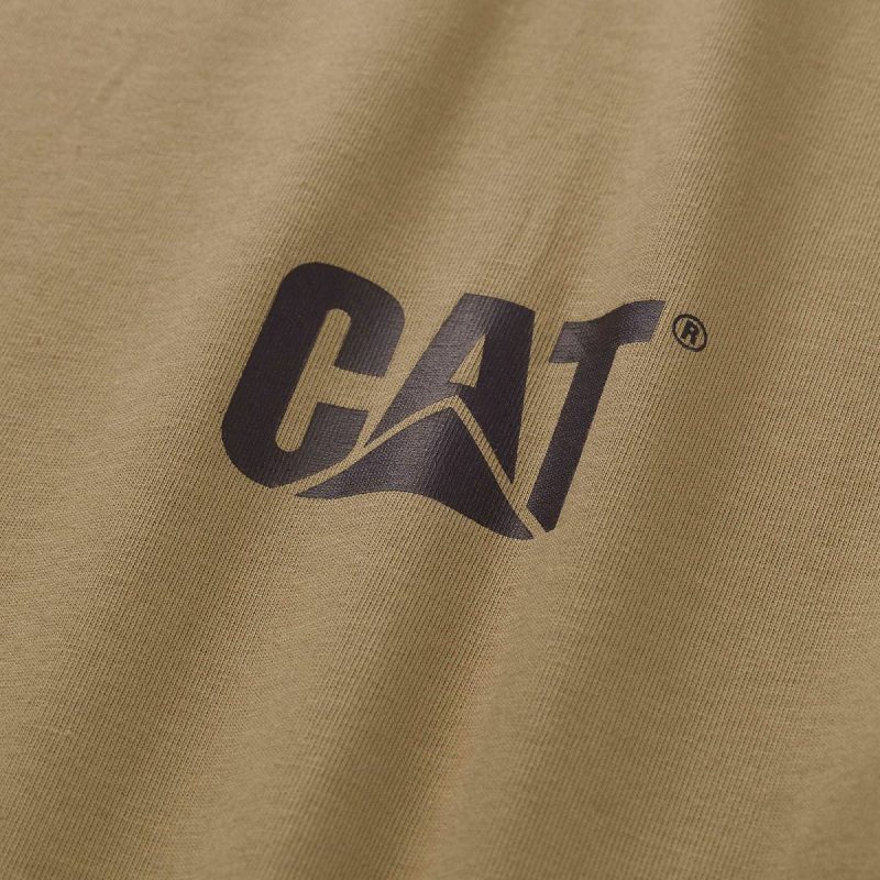 Cat Men Khaki Men's Trademark Tee Tops & Outerwear - Image 5