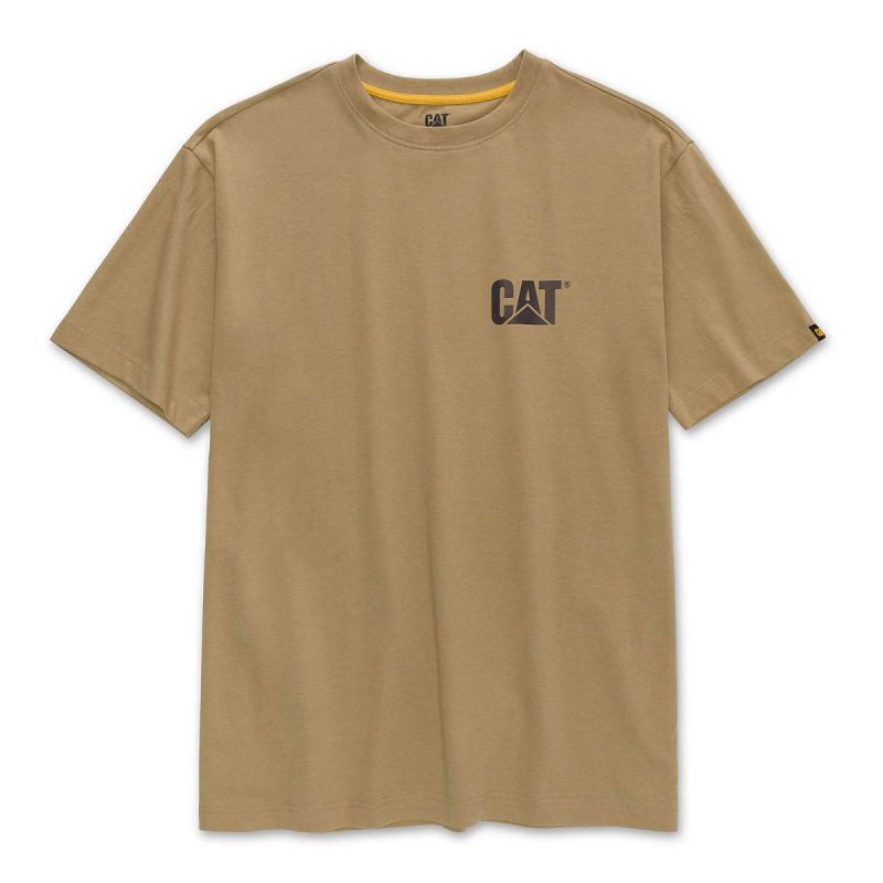 Cat Men Khaki Men's Trademark Tee Tops & Outerwear