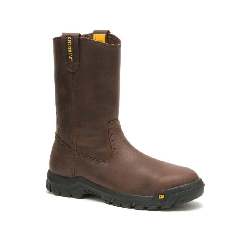 Cat Men Men's Drawbar Steel Toe Work Boot Boots Summer Brown - Image 3