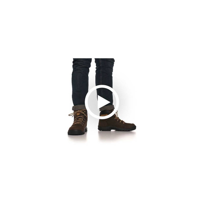 Cat Men Men's Outline Steel Toe Work Boot Seal Brown Boots - Image 2