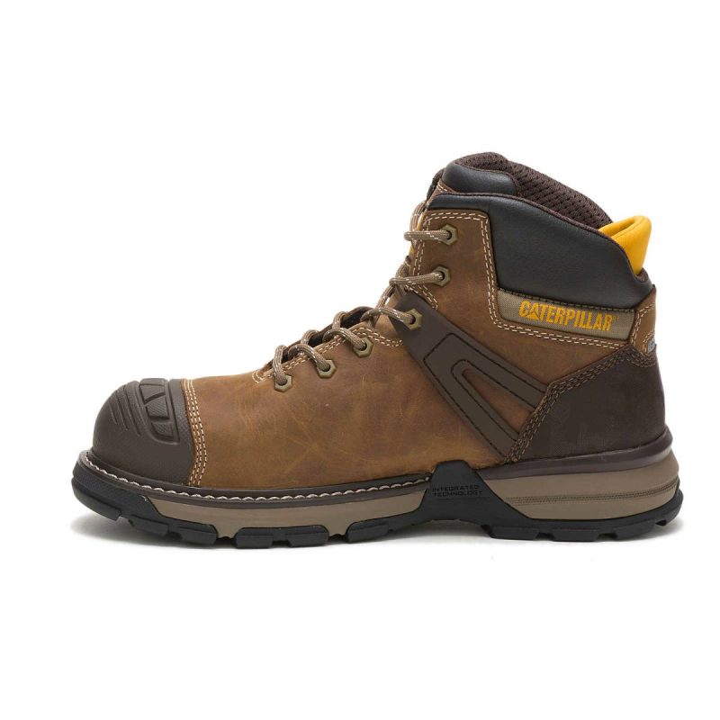 Cat Men's Excavator Superlite Waterproof Carbon Composite Toe Work Boot Dark Beige Boots Men - Image 4