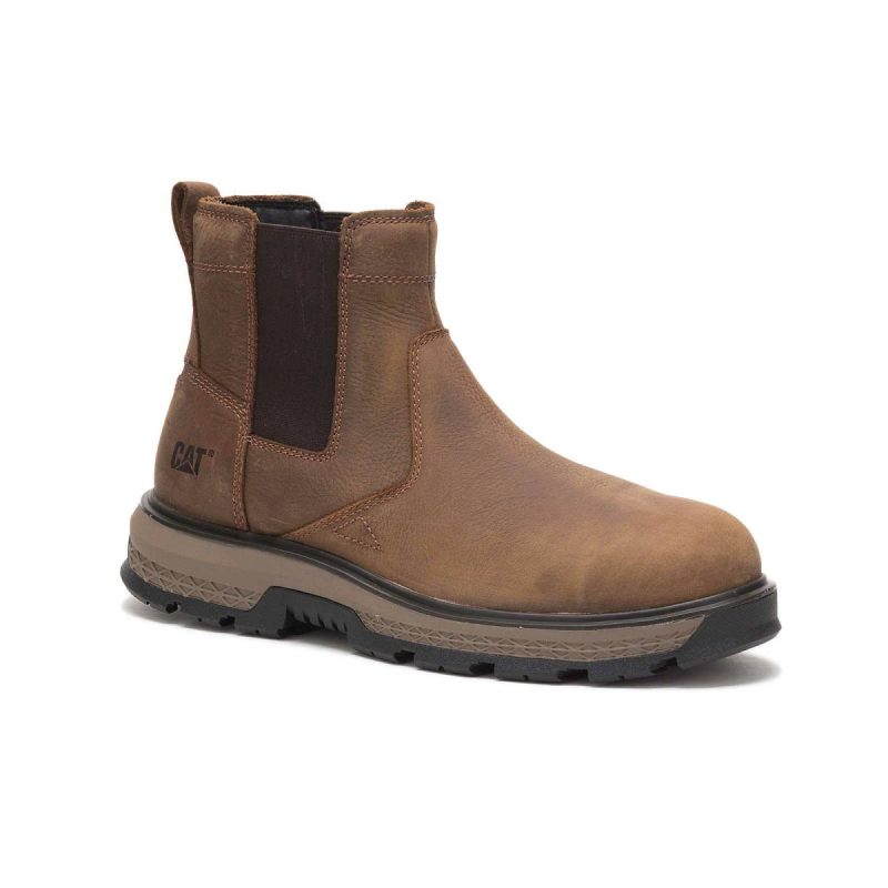 Cat Men's Exposition Chelsea Alloy Toe Work Boot Men Pyramid Boots - Image 2