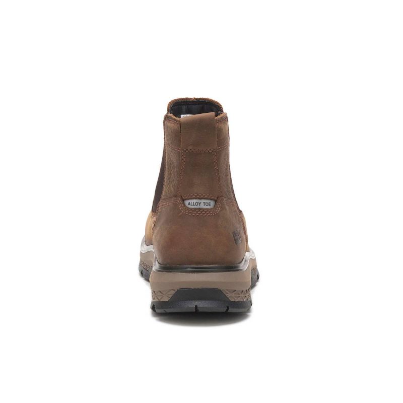 Cat Men's Exposition Chelsea Alloy Toe Work Boot Men Pyramid Boots - Image 4