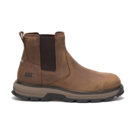 Cat Men's Exposition Chelsea Alloy Toe Work Boot Men Pyramid Boots