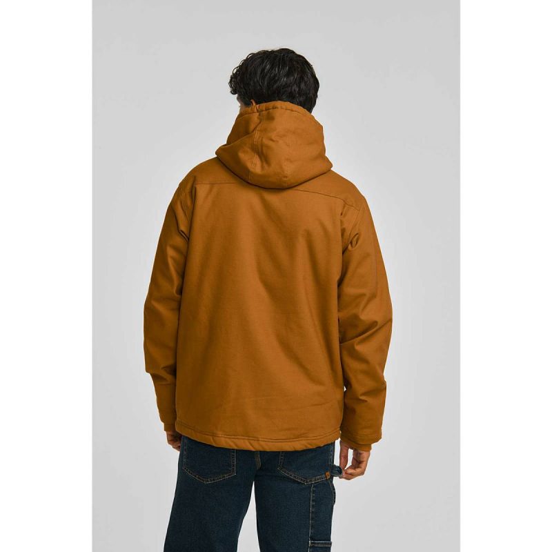 Cat Men's Hooded Sherpa-Lined Jacket Men Tops & Outerwear Bronze - Image 4