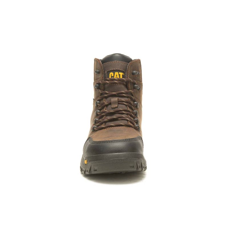 Cat Men's Resorption Waterproof Composite Toe Work Boot Men Boots Seal Brown - Image 3