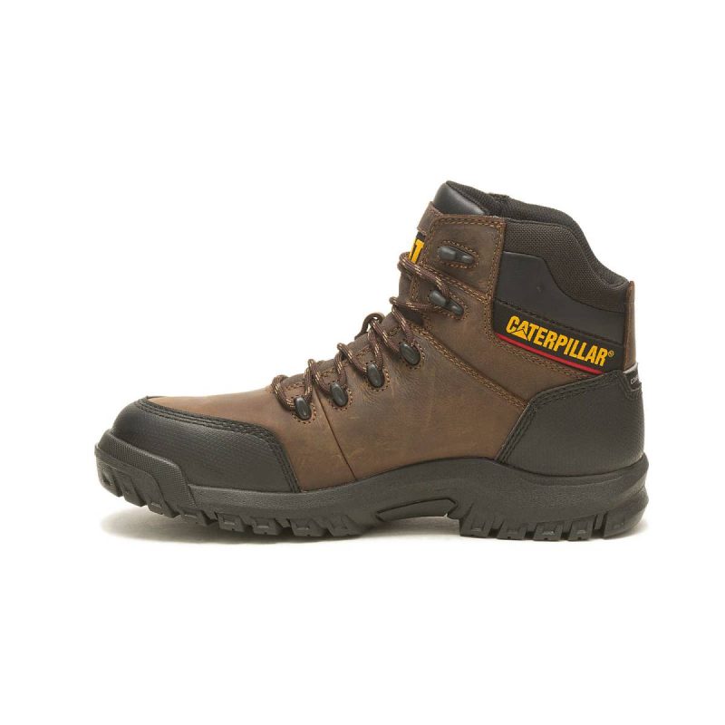 Cat Men's Resorption Waterproof Composite Toe Work Boot Men Boots Seal Brown - Image 4