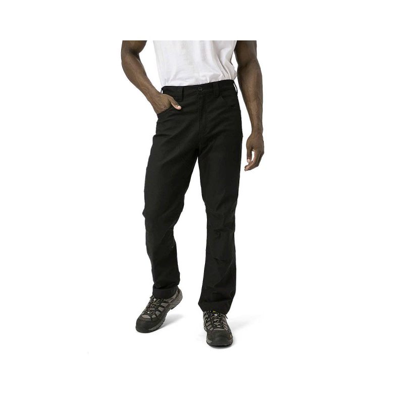 Cat Pants Men's Double Front Stretch Canvas Straight Fit Utility Pant Black Men - Image 2