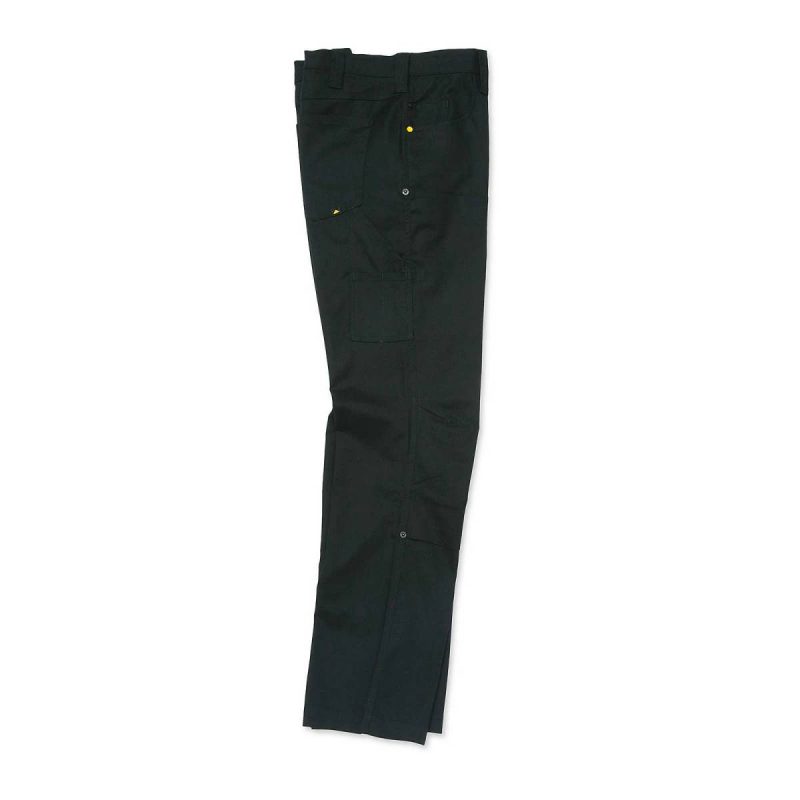 Cat Pants Men's Double Front Stretch Canvas Straight Fit Utility Pant Black Men - Image 5