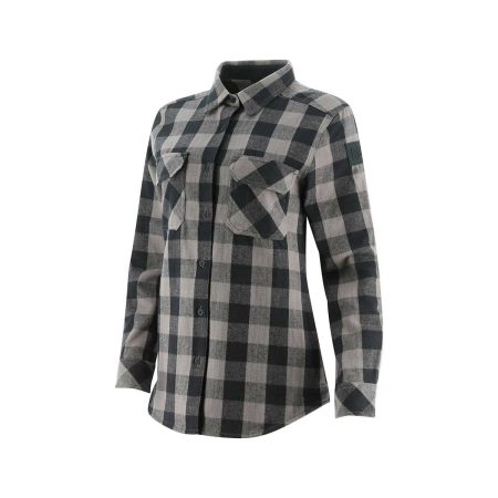 Cat Women's Buffalo Check Heavyweight Shirt Black Tops & Outerwear Women