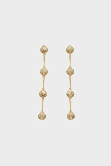 Catarina Earrings Earrings Women Gold/White Purificacion Garci