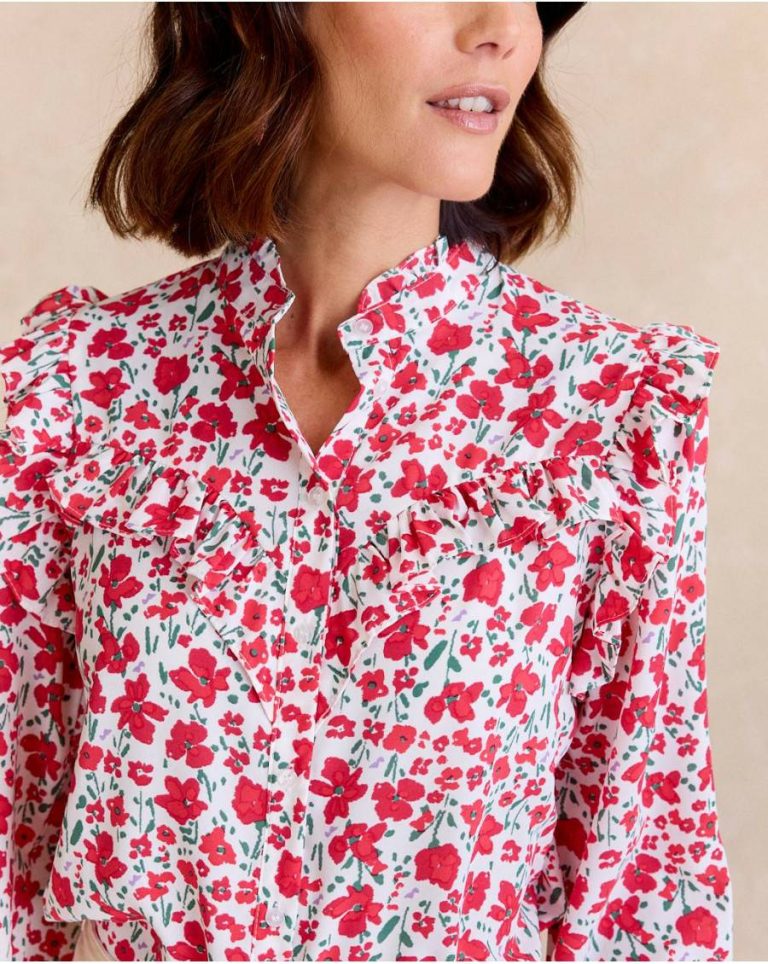 Cherry Cinty Flowers Shirt Polín Et Moi Women Blouses And Shirts - Image 5