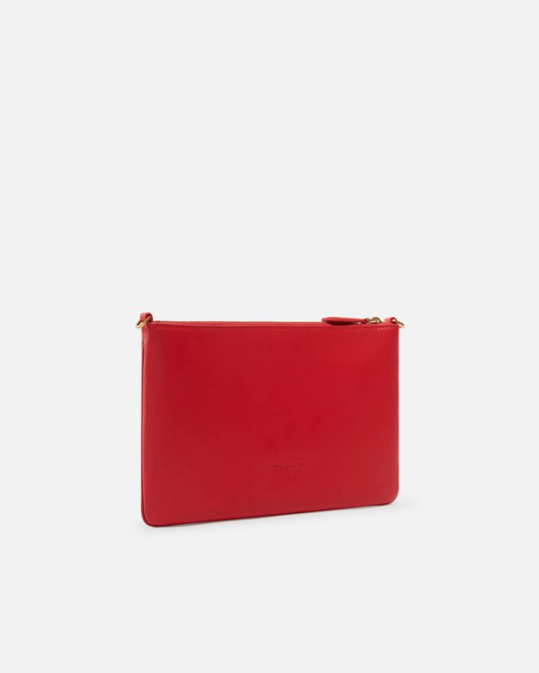 Classic Flat Love Bag Simply Crossbody Bags Red-Antique Gold Pinko - Image 2